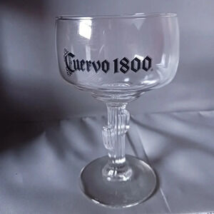 -Cuervo 1800 cactus style glass